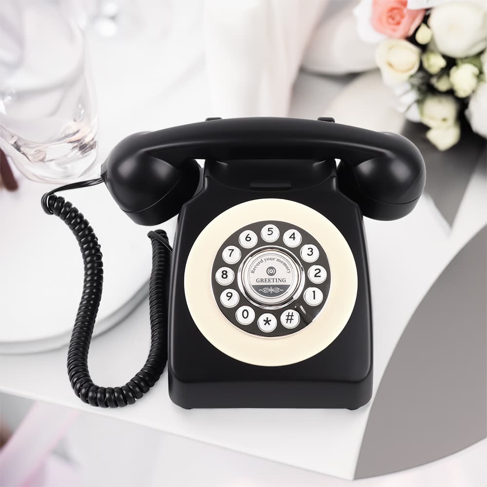 Telefon życzeń - audio księga gości (czarny) - wynajem audio guestbook