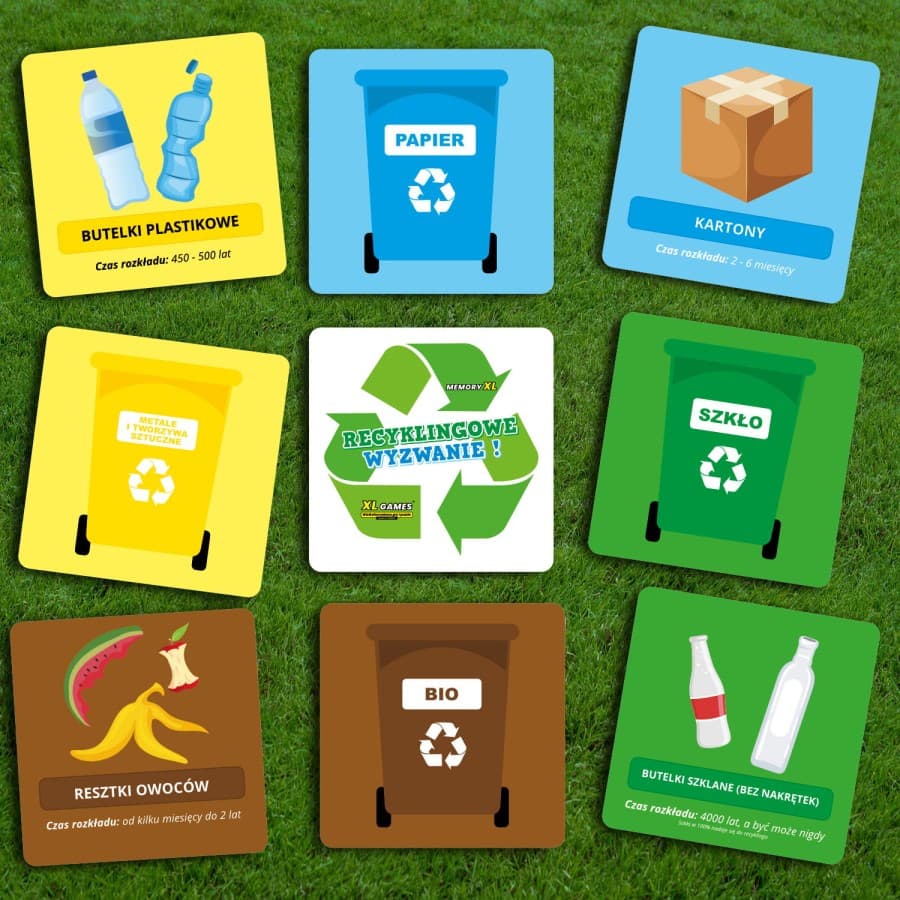 Memory XL - Recyklingowe Wyzwanie (Segregacja Odpadów) - gra XXL do wynajęcia